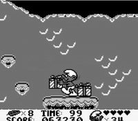 une photo d'Ã©cran de Les Schtroumpfs sur Nintendo Game Boy